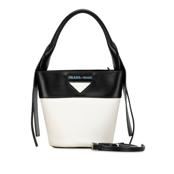 PRADA Black Leather Shoulder Bag - Picture 1 of 10